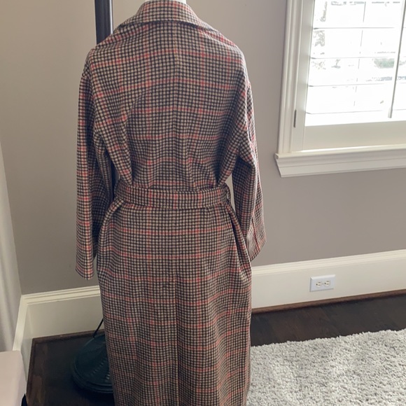 Levi’s Long Classic Belted Plaid Coat - Picture 5 of 7